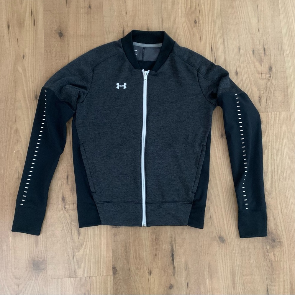 Under Armour Women’s Size XS Qualifier Hybrid Warm Up Jacket Dark Gray